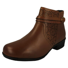 Ladies DB Shoes 2V Dual Fitting Ankle Boots Sky