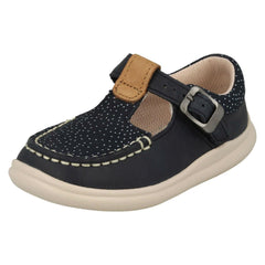 Girls Clarks Casual T-Bar Shoes Cloud Rosa
