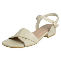 Ladies Spot On Low Heel Casual Buckle Fastening Sandals F12113