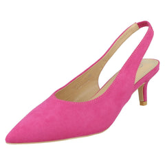 Ladies Spot On Heeled Stiletto Slingback Heels F90111