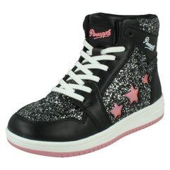 Girls Pineapple High Top Lace Up Trainers H2717