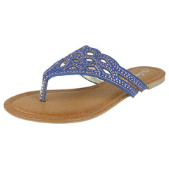Ladies Savannah Jewelled Toe Post Sandals