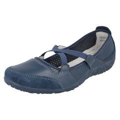 Ladies Down To Earth Elastic Cross Strap Pumps