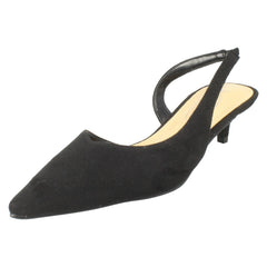 Ladies Spot On Slip On Evening Shoes F00490