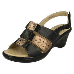 Ladies Eaze Casual Sling Back Heeled Sandals