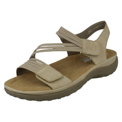 Ladies Rieker Casual Hook and Loop Strap Sandals 64870