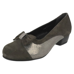 Ladies Da Bella Slip On Heeled Shoes Saltby