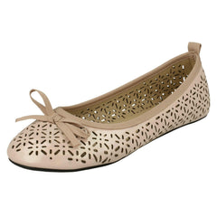 Girls Spot On Flat Ballerina Style Shoes