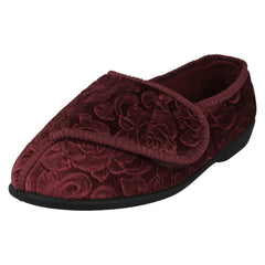 Ladies Jo & Joe Embossed Floral Detailed Slippers Doreen