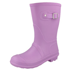 Ladies Spot On Buckle Detail Wellington Boots