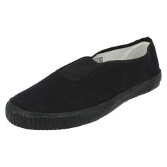 Childrens Unisex Spot On Slip On Plimsolls