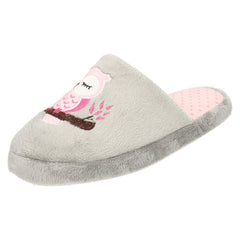 Ladies Spot On Owl Print Mule Slipper