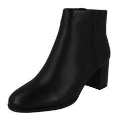 Ladies Clarks Elegant Heeled Ankle Boots Freva55 Zip
