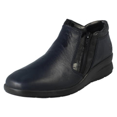 Ladies Rieker Ankle Boots With Double Zip L4883