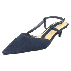 Ladies Spot On Pointed Slingback Shoes F00489