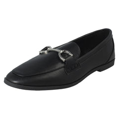 Ladies Down To Earth Buckle Detailed Loafer Style Work Shoes F80583