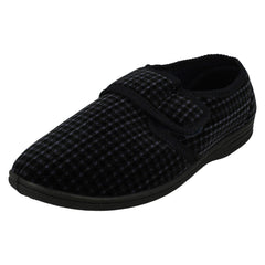 Mens Jo & Joe Check Detailed Hook And Loop Slippers David