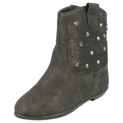 Girls Spot On Flat Ankle Boots