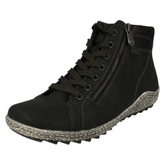 Ladies Rieker Casual Rieker-Tex Ankle Boots with Lace and Zip Fastening L7502