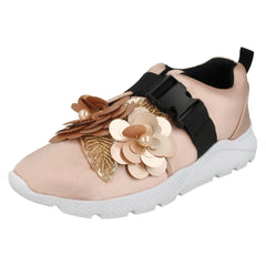 Ladies Spot On Flower Trim Trainers