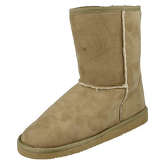 Ladies Spot On Faux Fur Lined Winter Boots