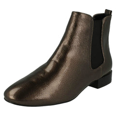 Ladies Spot On Slip On Ankle Boots