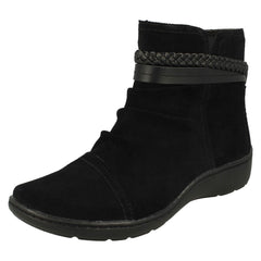Ladies Clarks Braid Detailed Ankle Boots Cora BraidBoot