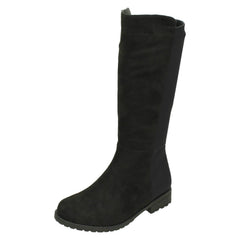 Girls Spot On Mid Heel Calf Boots H5083