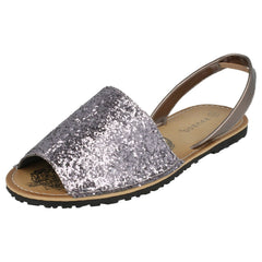 Girls Spot On Flat Mule Slingback Sandal