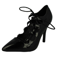 Ladies Anne Michelle Pointed Lace Up High Heels