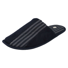Mens Spot On Stripy Mule Slippers X2118
