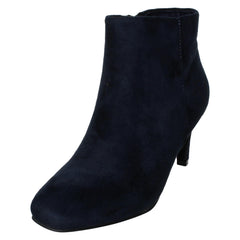 Ladies Collection High Heel Ankle Boots with Zip Fastening F51236