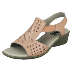 Ladies Down To Earth Casual Wedge Sandals F10879