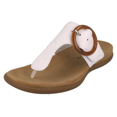 Ladies Gabor Toe Post Sandals With Buckle Detail 63.701