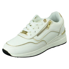Ladies Elle Sport Zip Detailed Lace Up Trainers F7545