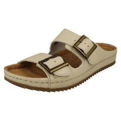 Ladies Clarks Adjustable Dual Strap Mule Sandals Brookleigh Sun