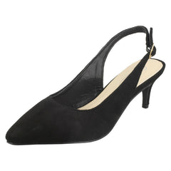 Ladies Spot On Mid Heel Slingback Court Shoes