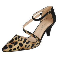 Ladies Anne Michelle Mid Heel Strap Court Shoes F9960