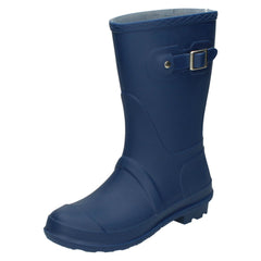 Ladies Spot On Short Side Buckle Wellington Boots X1219