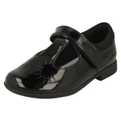 Girls Clarks Laser Detailed T-Bar Shoes Scala Spirit T