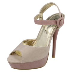 Ladies Anne Michelle Peep Toe Platform Heels
