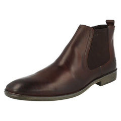 Mens Base London Pull On Chelsea Boots Saffron