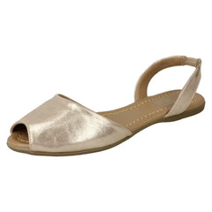 Ladies Spot On Flat Slingback Mule Sandals