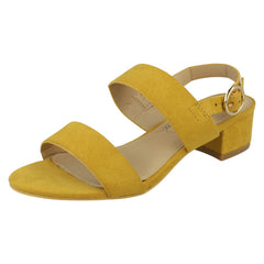 Ladies Spot On Block Heel Mules F12014