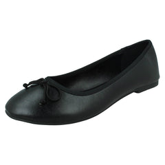 Ladies Spot On Ballerinas With Small Bow Detail F80397