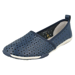 Ladies Down To Earth Flat Comfort Slip On Shoes