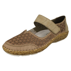 Ladies Rieker Summer Shoes With Punched Out Detailing 44864