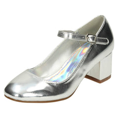 Girls Spot On Block Heeled Shoes