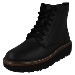Ladies Clarks Casual Platform Soled Ankle Boots OriannaW Lace