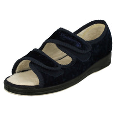 Ladies Padders Wide Fitting Open Toe Slippers - Lydia